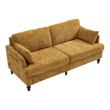 Load image into Gallery viewer, Chenille 2 Seater Sofa With LED Light, USB Charging Port, And Storage Bag