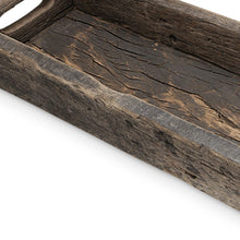 Load image into Gallery viewer, 24" Wood Indoor Outdoor Tray With Handles - Brown