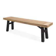 Load image into Gallery viewer, Outdoor Bench With Slat Panel Design And Acacia Wood Frame