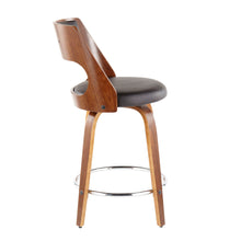 Load image into Gallery viewer, Cecina - Mid-Century Modern Fixed Height Counter Stool With Swivel And Round Footrest (Set of 2)