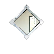 Load image into Gallery viewer, 45" Abstract Metal Framed Accent Mirror - Black / Gray