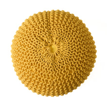 Load image into Gallery viewer, Bordeaux - Knitted Round Pouf Ottoman, Floor Cushion