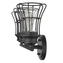 Load image into Gallery viewer, Three Light Cage Wall Sconce - Matte Black