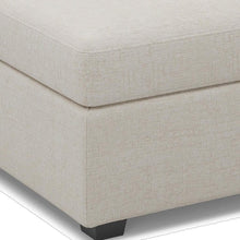 Load image into Gallery viewer, 30" Chenille Storage Ottoman - Beige / Black