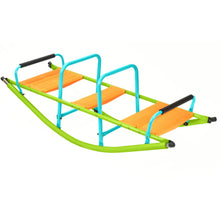 Load image into Gallery viewer, Xss008 High Quality Kids Seesaw Plastic Seat Playground Equipment Cute Baby Plastic Rocker Outdoor Children Steel Tube For Kids Age 3+ - Green / Blue