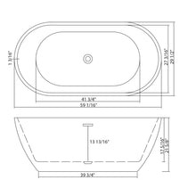 Load image into Gallery viewer, Elegant Oval Freestanding Bathtub, Overflow & Pop Up Drain