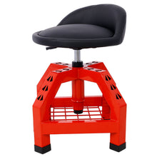 Load image into Gallery viewer, Pneumatic 360 Degree Swivel Stool, Mechanics Rolling Creeper Seat, Heavy Duty Rolling Mechanics Stool, Shop Stool With Casters