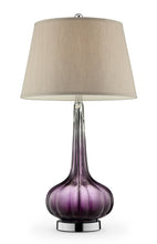 Load image into Gallery viewer, Glass Table Lamp With Beige Shade - Purple Ombre