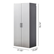 Load image into Gallery viewer, Astro Series - Wall Mounted Storage Cabinet With Soft Closing Drawers - Metallic Gray