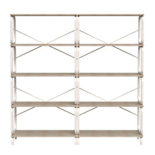 Load image into Gallery viewer, 5 Tier Industrial Bookshelf, Tall Bookcase With Open Design, Vintage Storage Organizer