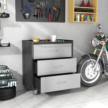Load image into Gallery viewer, Heavy Duty Metal Storage Cabinet With Wheels 3 Drawer Tool Cabinet For Garage, Office, And Home Organizer Solutions