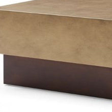 Load image into Gallery viewer, Copper And Steel Square Coffee Table - Bronze And Brown