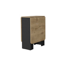 Load image into Gallery viewer, 24" Wood Brown And Black Drop Leaf Trestle Base Dining Table