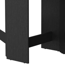 Load image into Gallery viewer, 24" Wood Brown And Black Drop Leaf Trestle Base Dining Table
