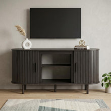 Load image into Gallery viewer, Fireplace TV Stand With Fireplace (734217) - Black