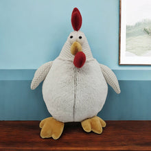 Load image into Gallery viewer, Fabric Rooster Figurine - White / Yellow / Yellow