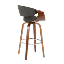 Load image into Gallery viewer, Curvini Mid - Century Modern Fixed Height Barstool With Swivel (Set of 2)