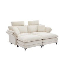 Load image into Gallery viewer, Modern Deep Seat Sectional Sofa With Ottoman