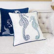 Load image into Gallery viewer, Seahorses Pillow Cover With Matching Back