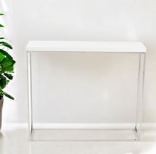 Load image into Gallery viewer, Frame Console Table - White And Silver