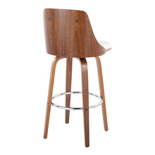 Load image into Gallery viewer, Gianna - Mid Century Modern Fixed Height Barstool With Swivel With Round Footrest (Set of 2)