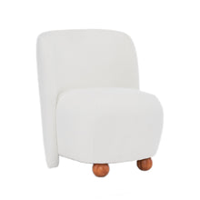 Load image into Gallery viewer, Modern Low Back Accent Upholstered Armless Living Room Chairs, Round Feet