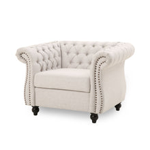 Load image into Gallery viewer, Nexuson - Upholstered Chesterfield Chair With Deep Tufted And Nailhead Trim