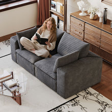 Load image into Gallery viewer, Cloud Sofa, Deep Seat Couches, Removable Cushion For Living Room - Dark Gray