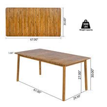 Load image into Gallery viewer, Preston - Outdoor Patio 7 Pieces Dining Set With Chairs And Cushions - Teak / Beige