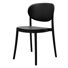 Load image into Gallery viewer, Contemporary Heavy Duty Plastic Dining Side Chairs (Set of 4) - Black