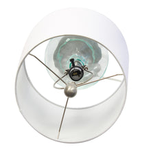 Load image into Gallery viewer, Translucent Gourd Table Lamp With Drum Shade - Teal Blue