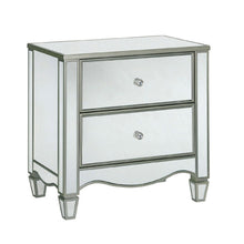 Load image into Gallery viewer, Nightstand With Mirror Panels - Silver