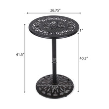 Load image into Gallery viewer, Phoebe - Outdoor Cast Bar Table - Black