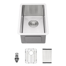 Load image into Gallery viewer, Undermount Steel Kitchen Sink, Deep Single Bowl Basin