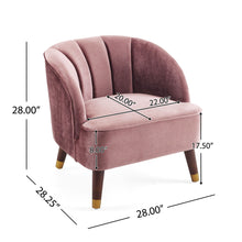 Load image into Gallery viewer, Elegant Upholstered Barrel Accent Chair With Wooden Legs