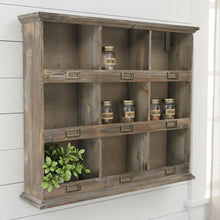 Load image into Gallery viewer, 27" Solid Wood Wall Mounted Display Stand - Dark Brown