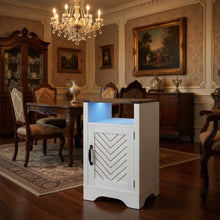 Load image into Gallery viewer, Farmhouse Nightstand With Charging Station & Storage