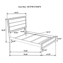 Load image into Gallery viewer, Twin Panel Bed With Tapered Legs - Gray