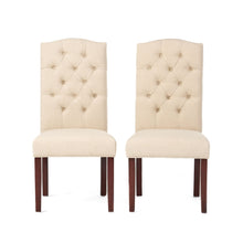Load image into Gallery viewer, Harriet - Tufted Dining Chair Set Modern Farmhouse Style - Ivory Linen