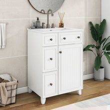 Load image into Gallery viewer, Transitional Style Bathroom Vanity Cabinet With Ceramic Sink