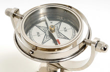 Load image into Gallery viewer, Gimbaled Compass On Tristand - Silver