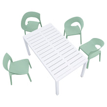 Load image into Gallery viewer, 4 Piece Set Of Modern Designed Single Chairs With Long Table
