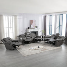 Load image into Gallery viewer, Home Theater Recliner Set Manual Recliner Chair With Wide Armrest, Two Built-In Cup Holders For Living Room