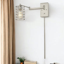 Load image into Gallery viewer, Industrial Metal Wall Sconce - Silver