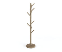 Load image into Gallery viewer, Solid Wood Ten Hook Freestanding Coat Rack - Gray