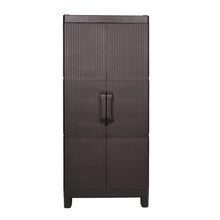 Load image into Gallery viewer, Plastic Square Accent Cabinet With Two Doors (738473) - Espresso