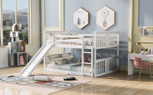 Load image into Gallery viewer, Full Over Full Bunk Bed With Ladder With Slide - White