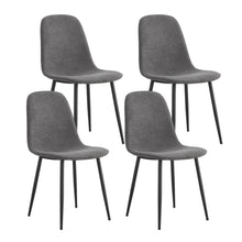 Load image into Gallery viewer, Modern Medieval Style Cushioned Side Chairs Set With Metal Legs For Kitchens