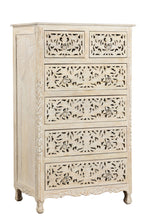 Load image into Gallery viewer, Solid Wood Six Drawer Chest - Beige