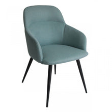 Load image into Gallery viewer, Ergo Modern Dining Chair - Teal / Black / Linen